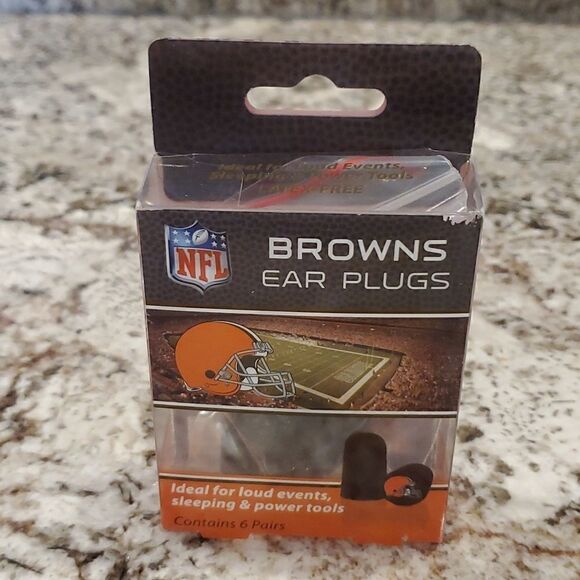 NFL Cleveland Browns Earplugs (6 pairs) - Picture 1 of 3